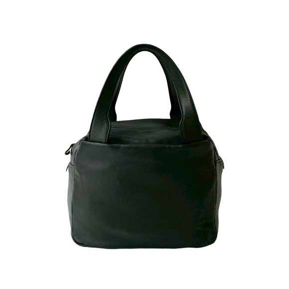 LOEWE Green Leather Boston Bag - Picture 1 of 10